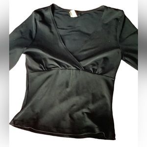 Size Large Vintage, Y2K, Black sparkly,  “helium” blouse